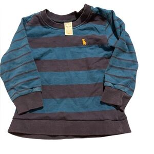 Carter's Blue and Black Striped Kids Sweatshirt